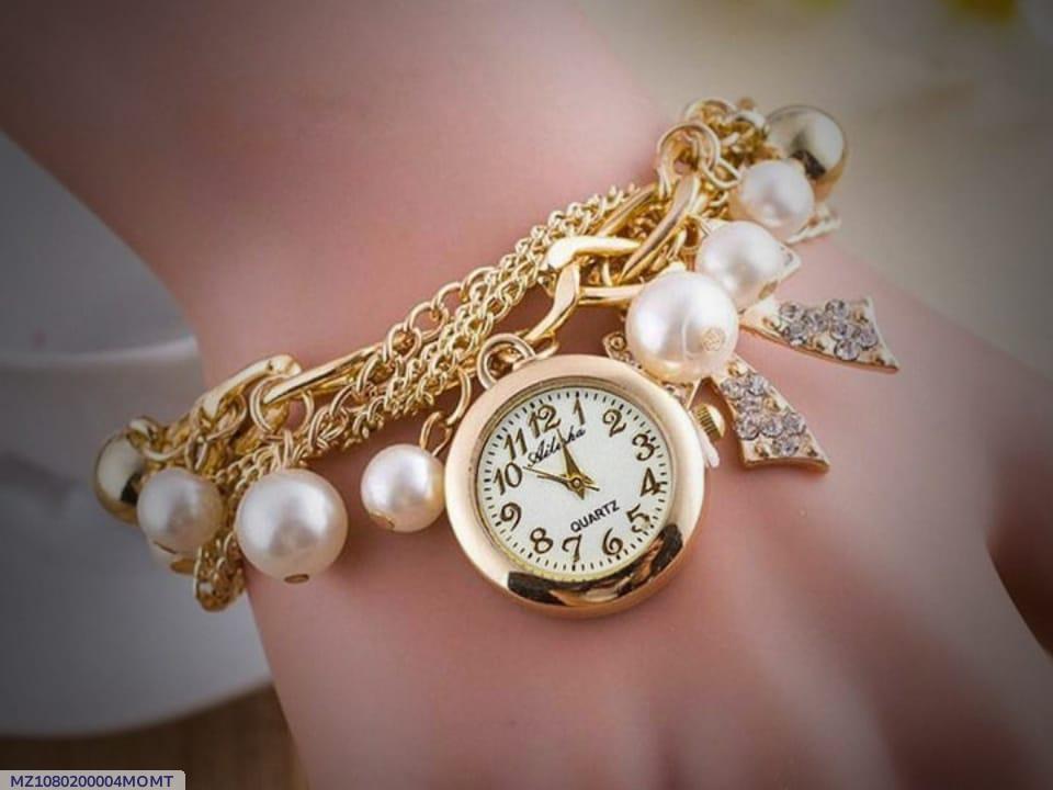 Fancy parel bracelet watch