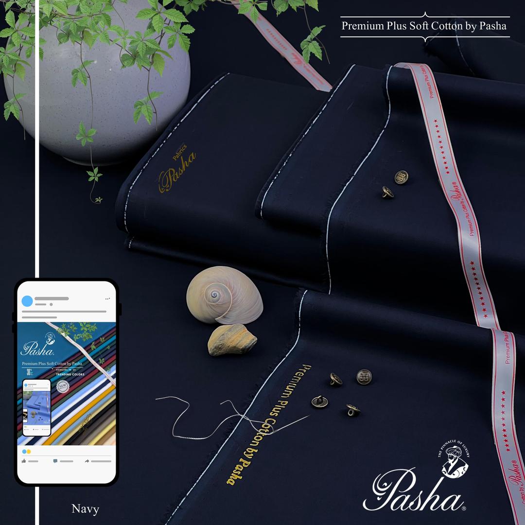 Man's unstitched soft cotton plan suit