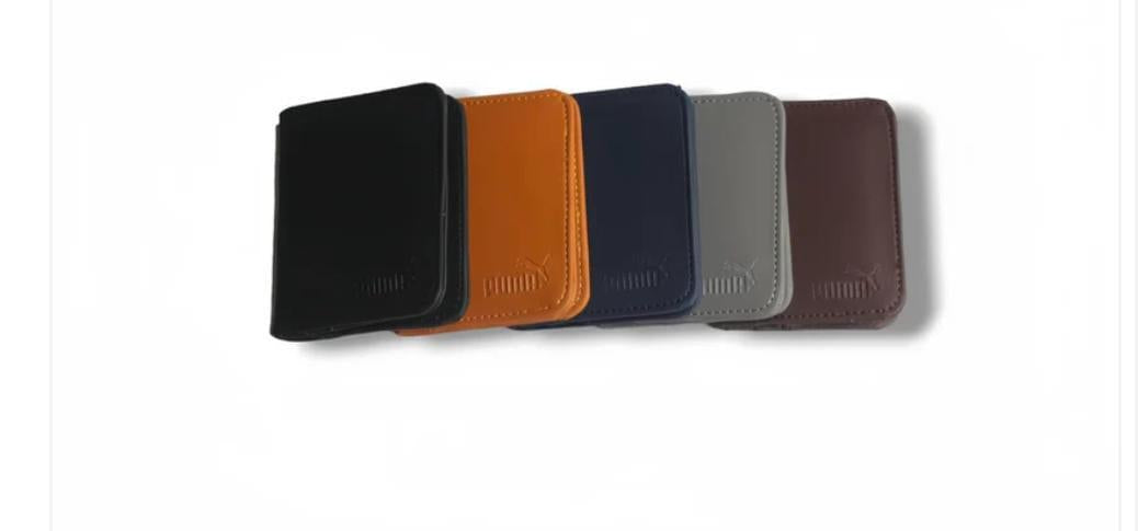 Man's multicolor synthetic leather bi fold wallet pocket farind 1pc