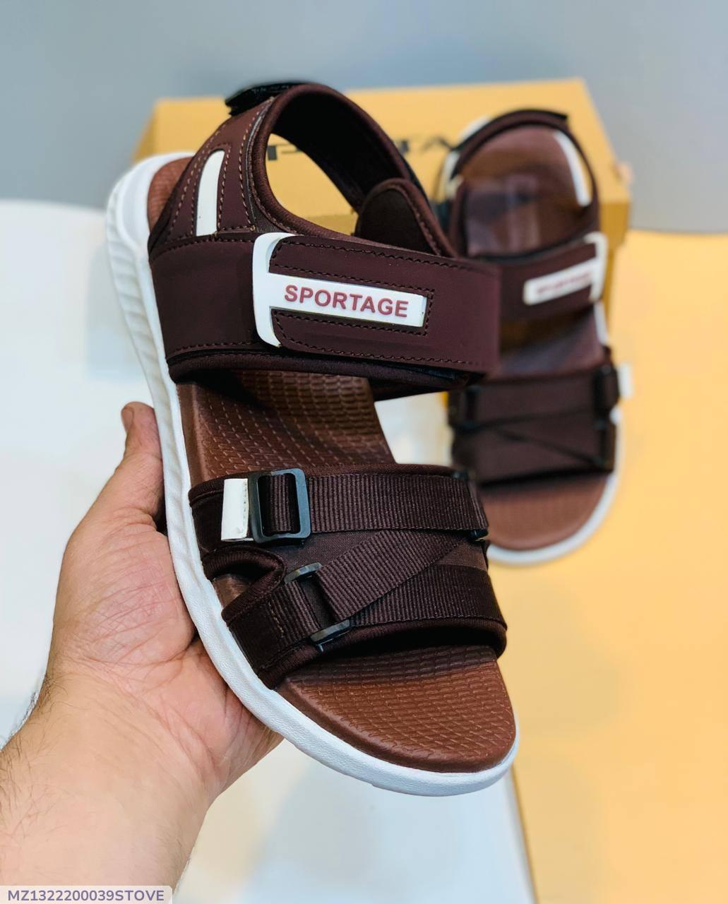 Man's Rexine fancy sandals sportage Brown