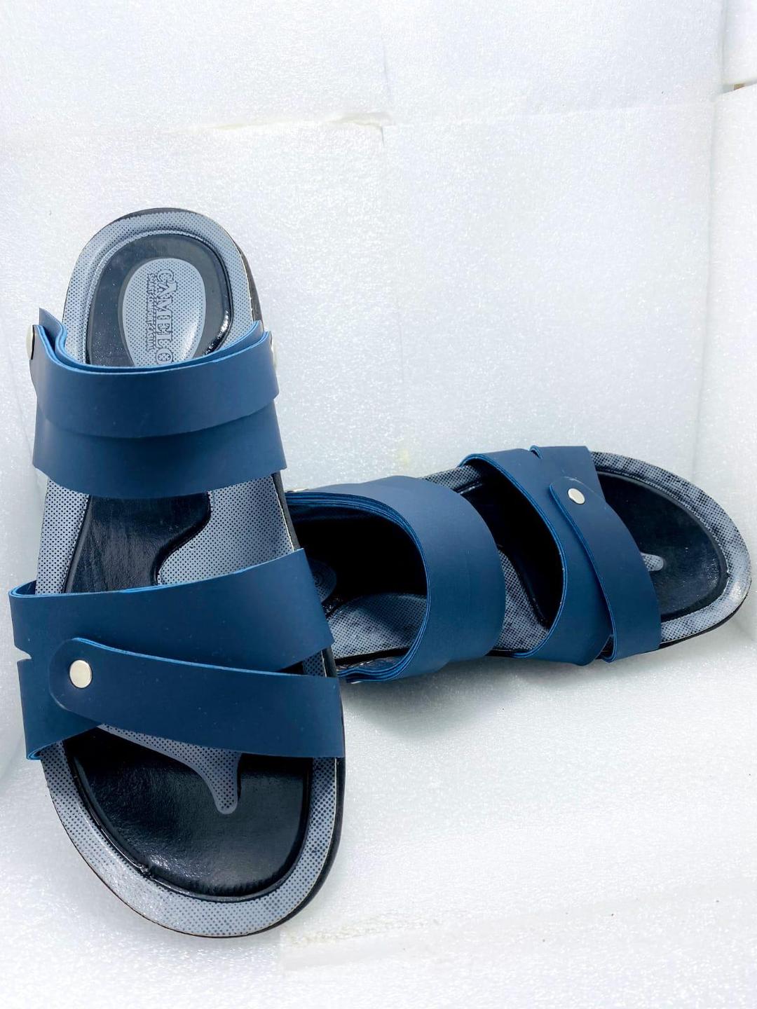 Man's casual synthetic leather sandals available in multisize