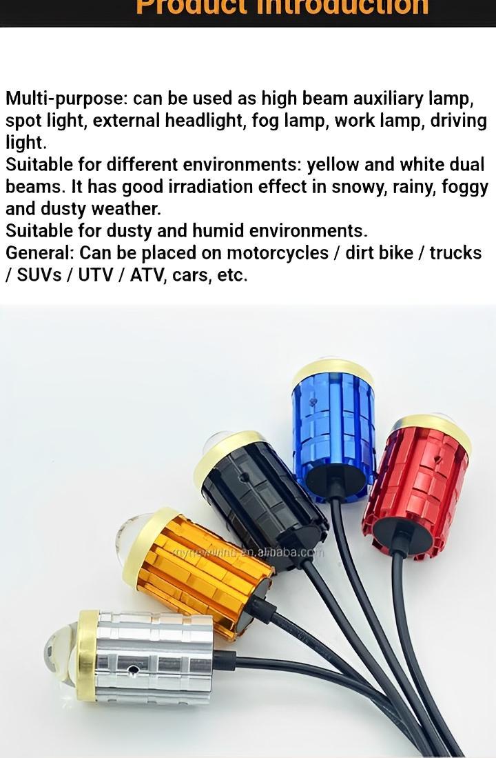 Mini driving fog lights multi color LED