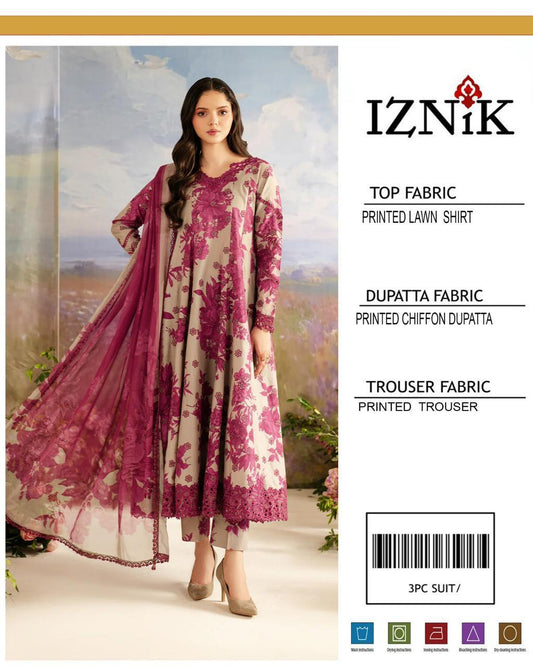 3pec woman's unstitched printed suit