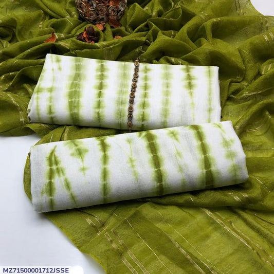 3pec woman's unstitched printed suit