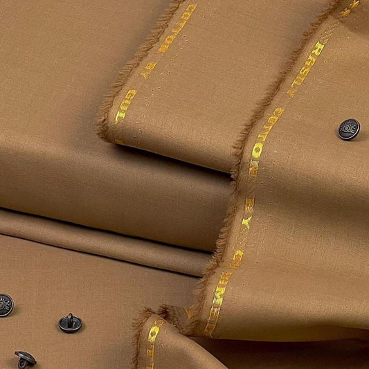 Man's unstitched soft cotton plan suit