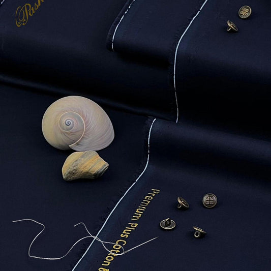 Man's unstitched soft cotton plan suit