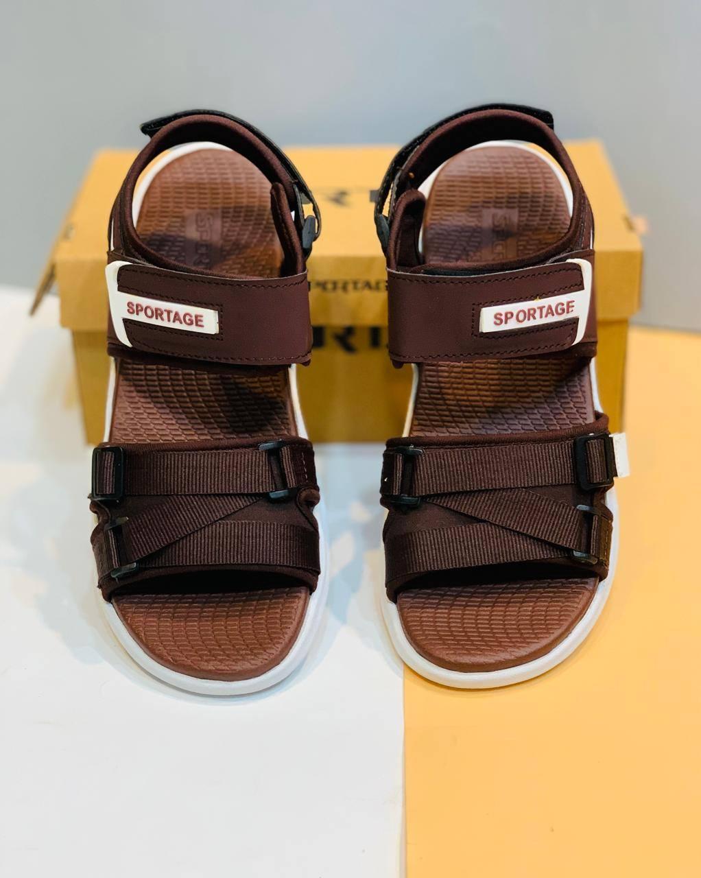 Man's Rexine fancy sandals sportage Brown