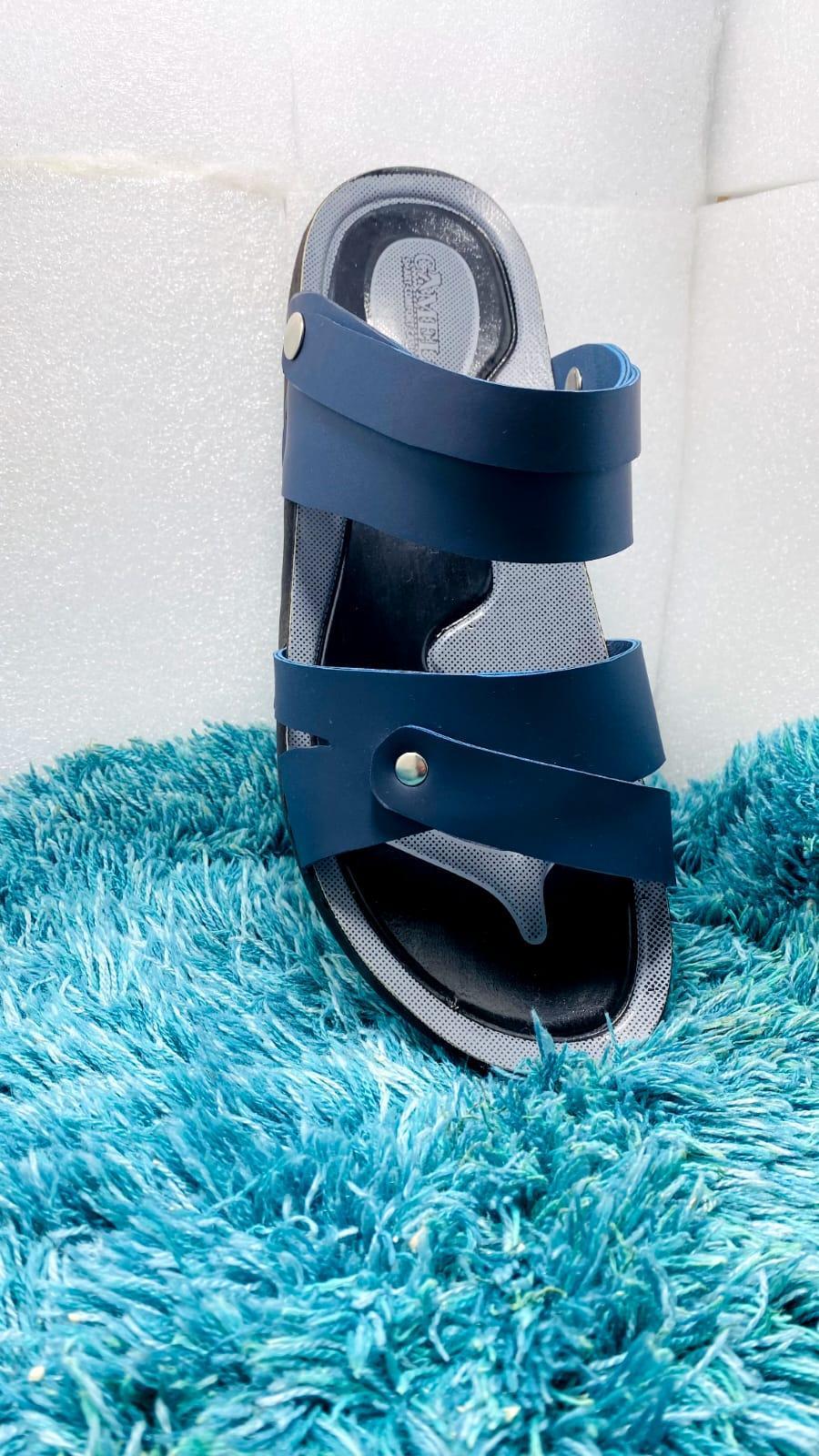 Man's casual synthetic leather sandals available in multisize