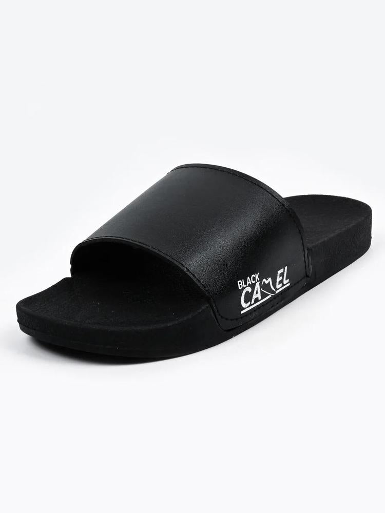 Black camel slippers for men slides for man's black
