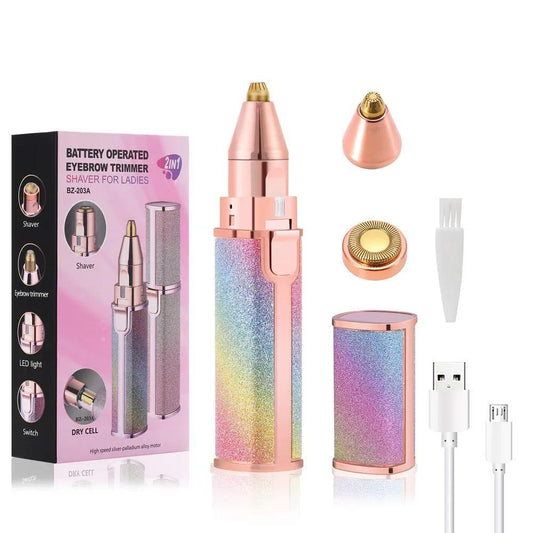 Comfortable grip and Eagonomics design woman's eaybrows hair trimmer