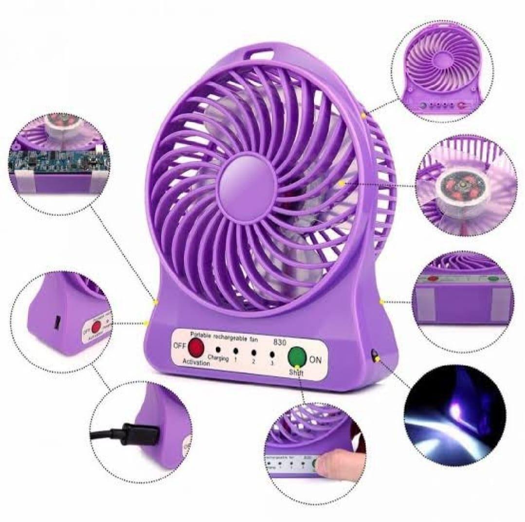 Portable mini fan fast charger 1pc rechargeable fan