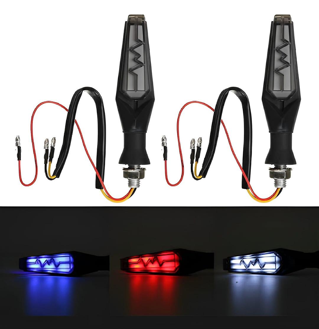Pack of 2 heartbeat LED inductor for bike universal fitting