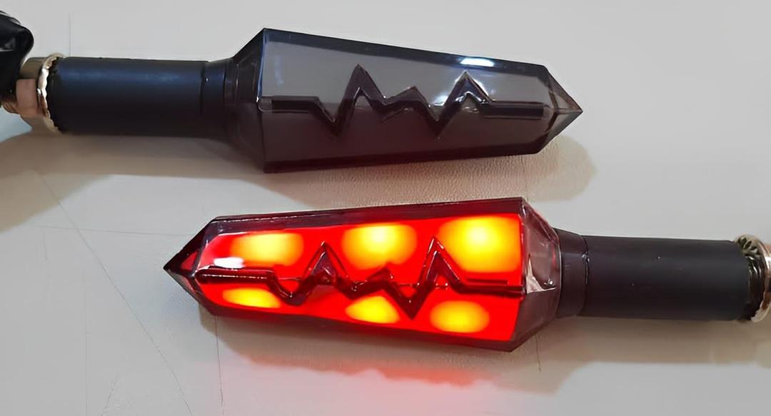 Pack of 2 heartbeat LED inductor for bike universal fitting