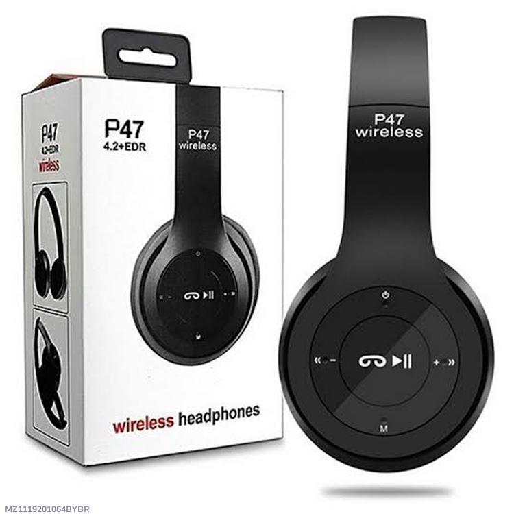 Black long listing battery with fast charging headphone