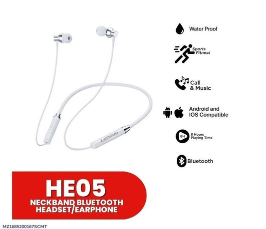 Black and white Long listing battery with fast charging Neckband