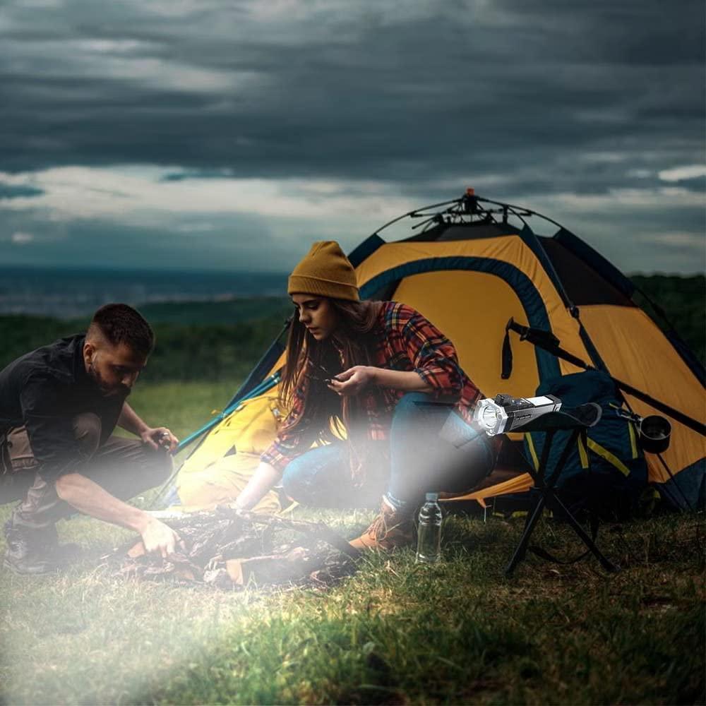 Rechargeable torch light with type c charging port Essential camping Grea